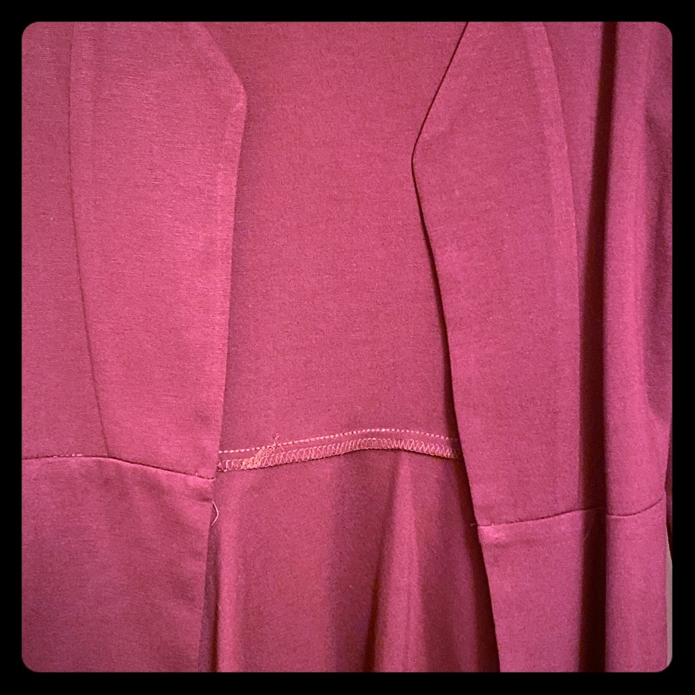 Charlotte Russe,Burgundy peplum jacket - Picture 2 of 4
